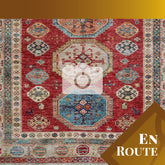 Handmade extra fine Afghan Kazak rug - ENR308261