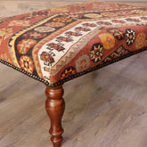 Turkish kilim covered Bench Stool - 308941