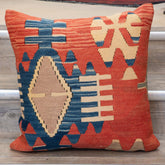 Large Handmade Turkish kilim cushion - 309673-AB