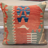 Large Handmade Turkish kilim cushion - 309673-U