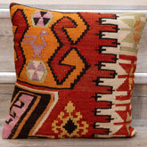 Small Handmade Turkish kilim cushion - 309674-AA