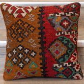 Small Antique Turkish kilim cushion -309803-S