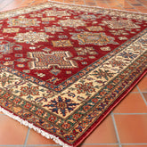 Handmade Fine Afghan Kazak square rug - 309879