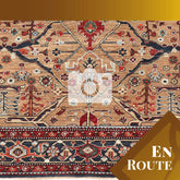 Handmade Afghan Choeb Rang square rug - ENR309931