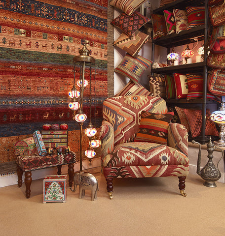 Furnishings produced from kilims