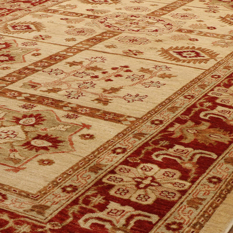 Fine handmade Afghan Ziegler wide runner - 263194