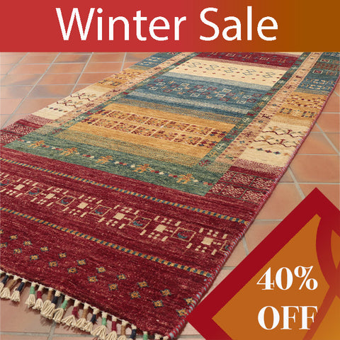 Handmade Afghan Loribaft long runner - WS295548