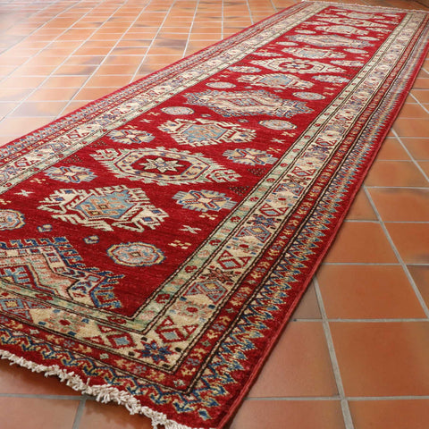 Fine handmade Afghan Kazak runner - 29524682