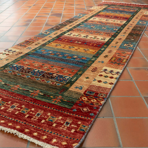 Handmade Afghan Loribaft runner - 306549