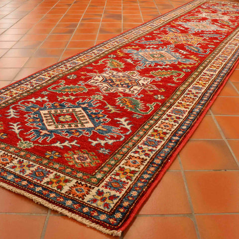 Fine handmade Afghan Kazak runner - 306629