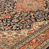 Handmade fine Kashmir silk rug - 307306
