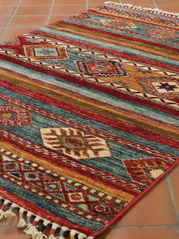 Handmade Afghan Kharjeen rug - 307499