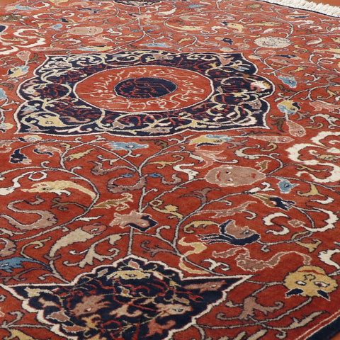 Fine handmade Kashmir wool and silk rug - 307654