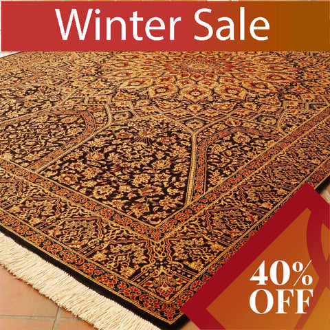 Extra fine handmade Persian Qum silk rug - 30725655