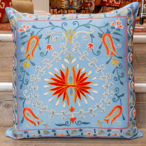 Handmade Uzbek Suzani Silk Cushion - 307746-BA