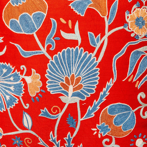 Handmade Uzbek Suzani Silk Cushion - 307746-BQ