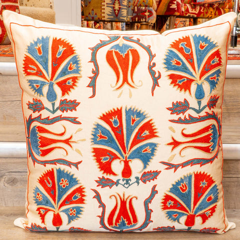 Handmade Uzbek Suzani Silk Cushion - 307746BX
