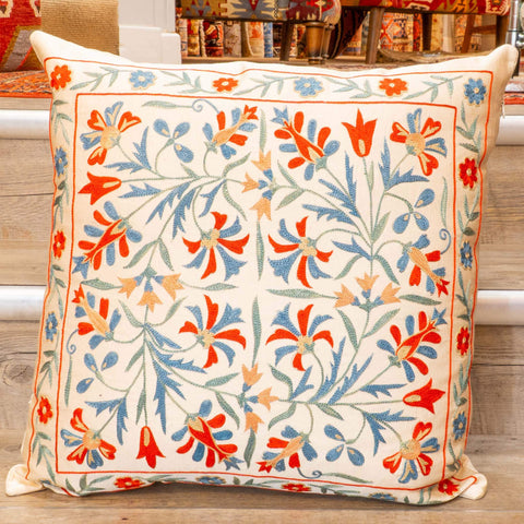 Handmade Uzbek Suzani Silk Cushion - 307746BY