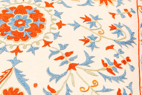 Handmade Uzbek Suzani Silk Cushion - 307746CA