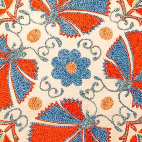 Handmade Uzbek Suzani Silk Cushion - 307746CB