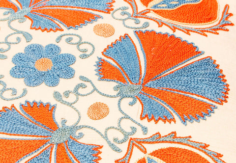 Handmade Uzbek Suzani Silk Cushion - 307746CB