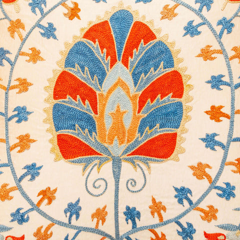 Handmade Uzbek Suzani Silk Cushion - 307746CC