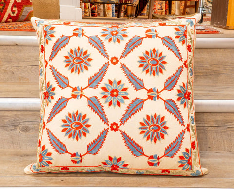 Handmade Uzbek Suzani Silk Cushion - 307746CD