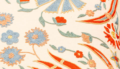 Handmade Uzbek Suzani Silk Cushion - 307746CE