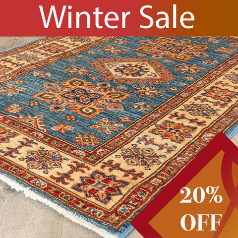 Handmade fine Afghan Kazak Rug - WS307804