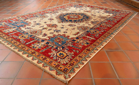 Handmade fine Afghan Kazak rug - 307881