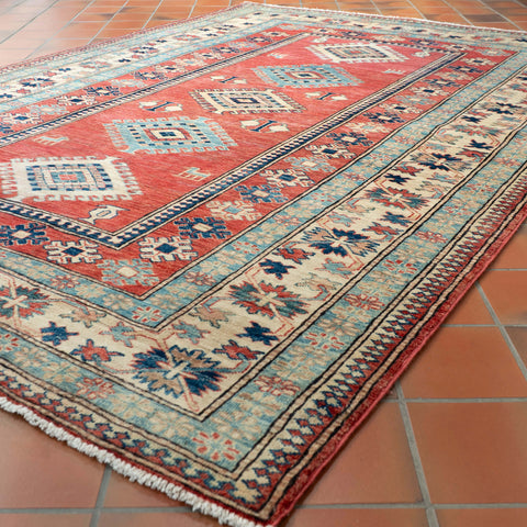 Handmade fine Afghan Kazak rug - 307885