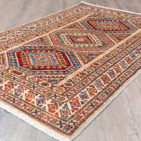 Handmade fine Afghan Kazak rug - 307892