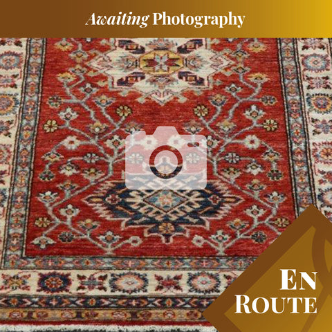 Handmade fine Afghan Kazak rug - ENR307900