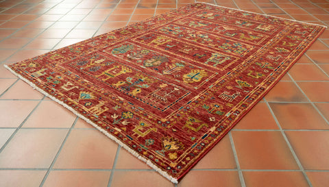 Handmade fine Afghan Samarkand rug - 308001