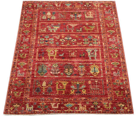 Handmade Modern Afghan Samarkand rug - ENR308001