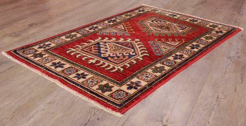 Handmade Afghan Kazak rug - 308096