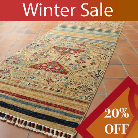 Handmade fine Afghan Samarkand runner - WS308175