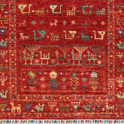 Handmade fine Afghan Samarkand rug - ENR308187