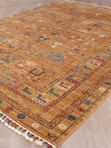 Handmade fine Afghan Samarkand rug - 308207