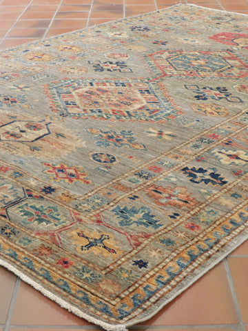 Handmade extra fine Afghan Kazak rug - 308271