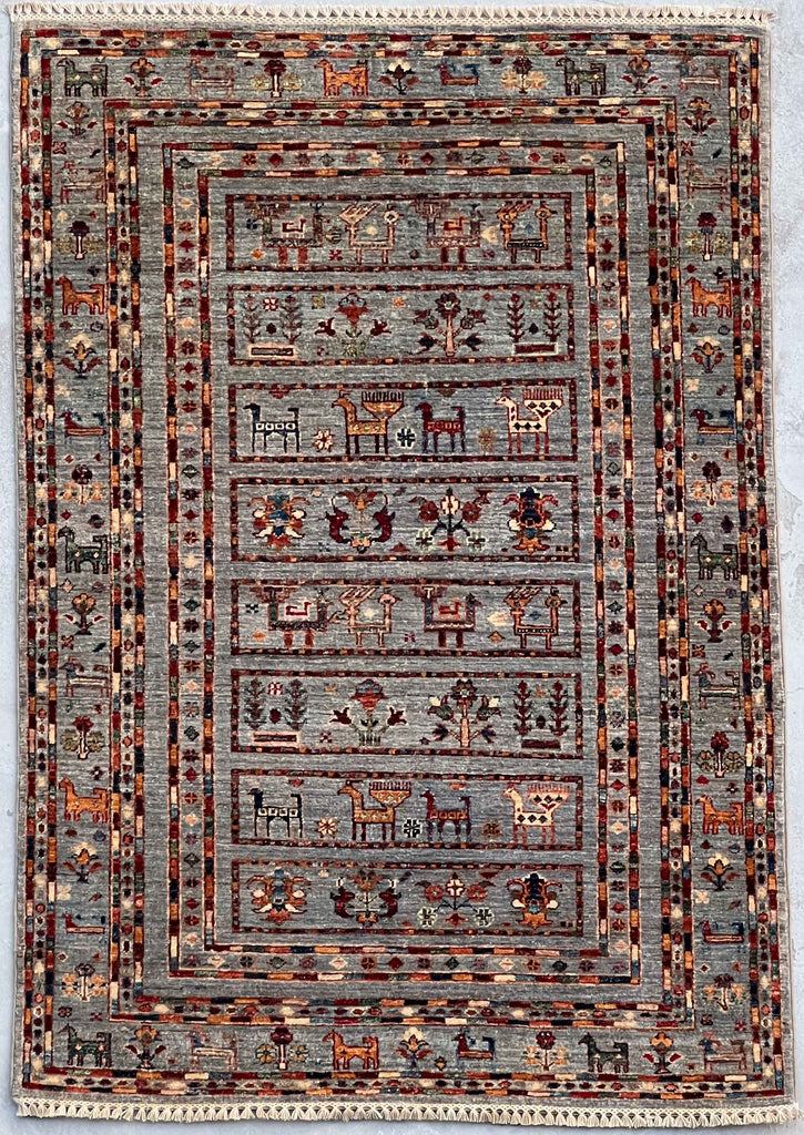 Handmade Afghan Kharjeen rug - ENR308313