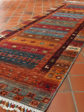 Handmade Afghan Kharjeen runner - 308320