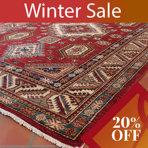 Handmade fine Afghan Kazak rug - 30825327