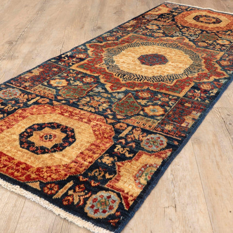 Handmade Afghan Choeb Rang short runner - 308347