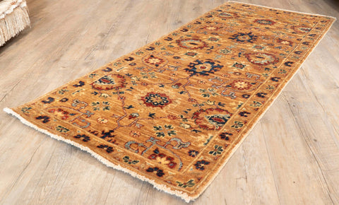 Handmade Afghan Choeb Rang short runner - 308356