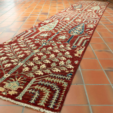 Handmade Afghan Aryana runner - 308367