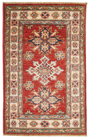 Handmade fine Afghan Kazak rug - ENR308489