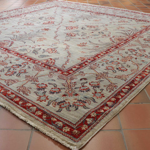 Handmade extra fine Afghan Aryana square rug - 308539