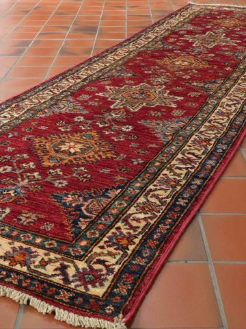 Handmade Afghan Kazak runner - 308687