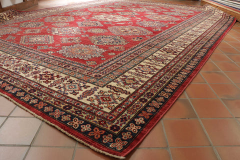 Handmade fine Afghan Kazak carpet - 309034